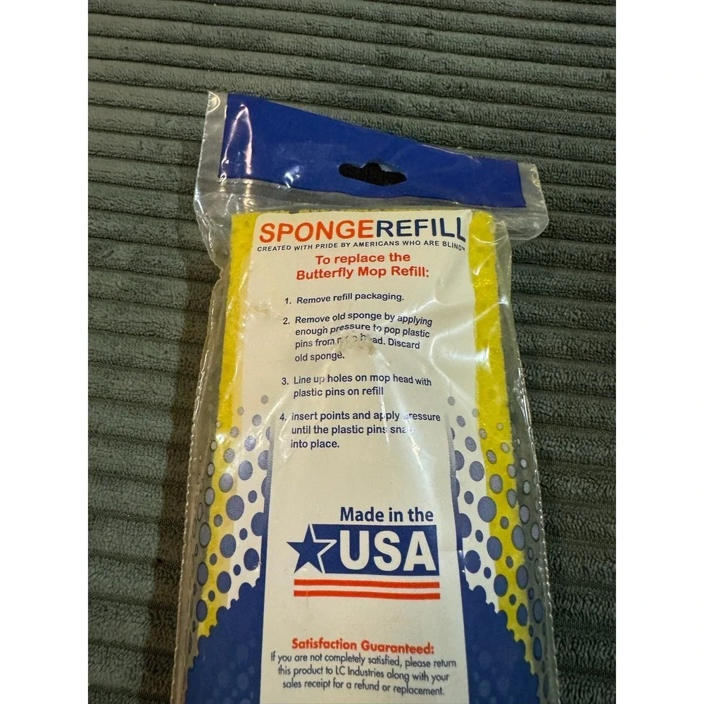 SPONGEReFILL Absorbent Cellulose Sponge Mop Refill Butterfly‎ Mop